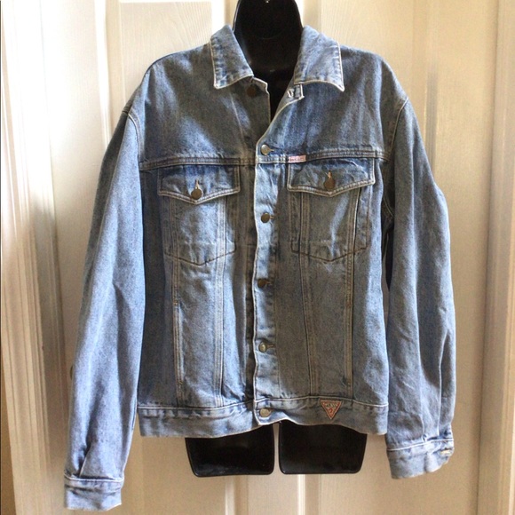 Mens VTG George Marcianos for Guess Denim Jacket Size L - Picture 3 of 5